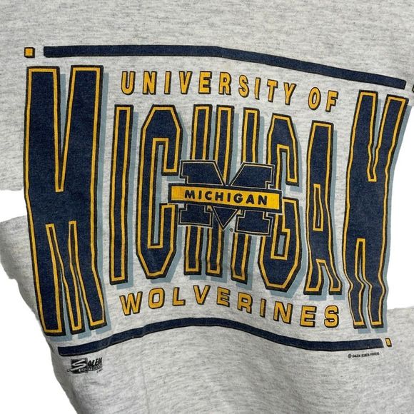 Vintage 90s University of Michigan T Shirt Large - Picture 2 of 6